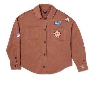 Women’s Playboy Camp brown button down shirt size small